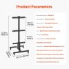 Vertical Weight Plate Rack Home Gym Barbell Storage with Wheels 1000 lbs