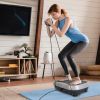 Vibration Plate Exercise Machine With Resistant Bands Remote Control Whole Body Vibration Platform Workout Equipment Home Fitness Training Equipment F