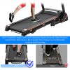 330LBS Folding Electric Trenmill Aerobic Training 14.8KM/h Running Fitness LCD Display 5in 3.5HP motor