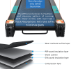 330LBS Folding Electric Trenmill Aerobic Training 14.8KM/h Running Fitness LCD Display 5in 3.5HP motor