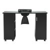 VEVOR Manicure Table, Nail Table Station with Electric Dust Collector, Moveable Nail Tech Desk with 8 Wheels (4 Lockable), 3 Dust Bag & Wrist Rest