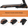 330LBS Folding Electric Trenmill Aerobic Training 14.8KM/h Running Fitness LCD Display 5in 3.5HP motor