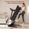 330LBS Folding Electric Treadmill Bluetooth App Walking Aerobic Training 14.8KM/ h Running LCD display 6in 3.5HP motor