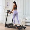 330LBS Folding Electric Treadmill Bluetooth App Walking Aerobic Training 14.8KM/ h Running LCD display 6in 3.5HP motor