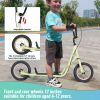 Youth Scooter Kick Scooter for Kids 6+ with Adjustable Handlebar, 12 Inch Inflatable Wheels ,Widened non-slip Footboard