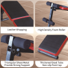 Multiple strength training bench folding reclining chair strength lift hip hips thigh abs back leg press thrust aerobic training