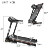 330LBS Folding Electric Trenmill Aerobic Training 14.8KM/h Running Fitness LCD Display 5in 3.5HP motor