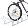 Bicycle Stand for 5 Bikes Floor Freestanding Galvanized Steel