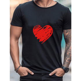 Celebrate in Style with This 100% Cotton Men's Valentine's Day Tee (Style: 54)