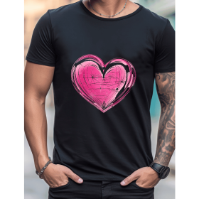 Celebrate in Style with This 100% Cotton Men's Valentine's Day Tee (Style: 35)