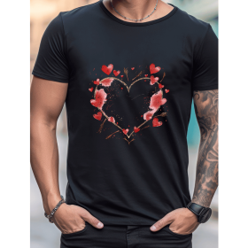 Celebrate in Style with This 100% Cotton Men's Valentine's Day Tee (Style: 36)