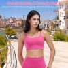1Pc/3Pcs Women Strap Sport Bras Padded Strappy Crop Square Neck Low Impact Bras Sexy Fitness Tank Tops