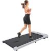 2 in 1 Under Desk Electric Treadmill 2.5HP; with Bluetooth APP and speaker; Remote Control; Display; Walking Jogging Running Machine Fitness Equipment