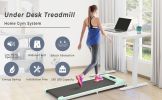 2 in 1 Under Desk Electric Treadmill 2.5HP; with Bluetooth APP and speaker; Remote Control; Display; Walking Jogging Running Machine Fitness Equipment