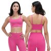 1Pc/3Pcs Women Strap Sport Bras Padded Strappy Crop Square Neck Low Impact Bras Sexy Fitness Tank Tops