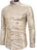 Men's Paisley Shirt Long Sleeve Dress Shirt Button Down Casual Slim Fit Shirt