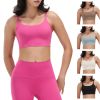 1Pc/3Pcs Women Strap Sport Bras Padded Strappy Crop Square Neck Low Impact Bras Sexy Fitness Tank Tops