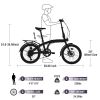 20" Folding Bike Steel Frame 7 Speed City Bike