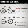 A28320RS 700C Road Bike, 16-Speed Outdoor Bike Disc Brakes, Light Weight Aluminum Frame ,Racing Bike City Commuting Road Bicycle M Size for Men Women