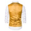 Men's Sequin Vest Shiny Suit Vest V-neck Party Dress